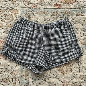 Hollister Black Gingham Micro Shorts | XS